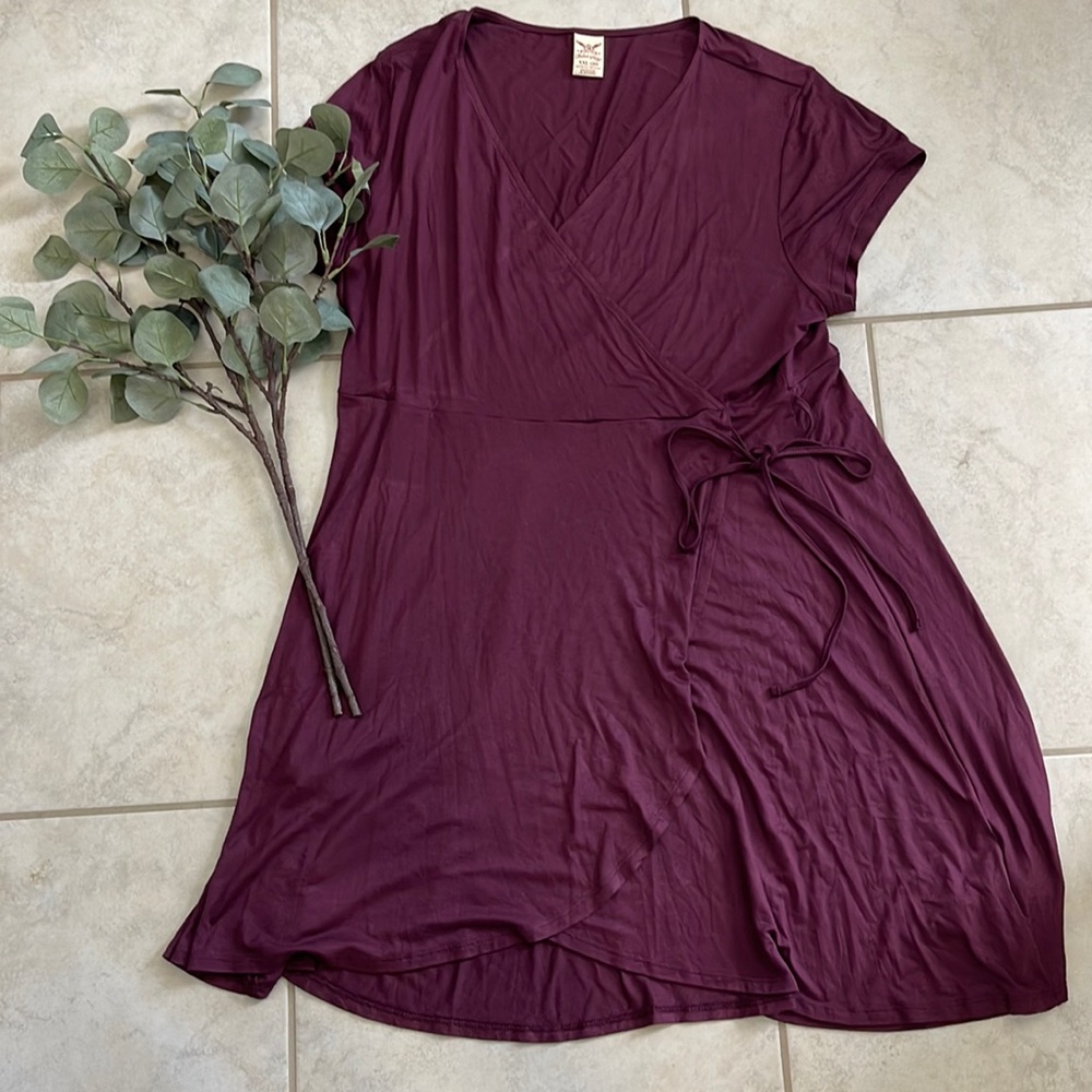 FADED GLORY XXL Wrap dress in Purple brand new